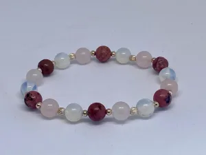 ♋️Cancerian Moonshine - Moonstone, Rose Quartz & Rhodonite 