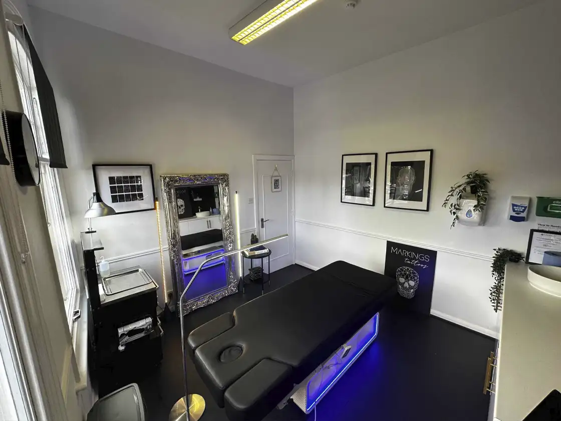 Markings Tattoos studio workspace