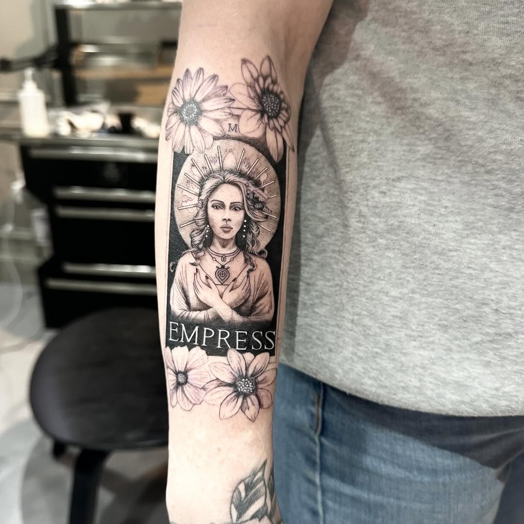 Empress tarot card tattoo by Markings Tattoos
