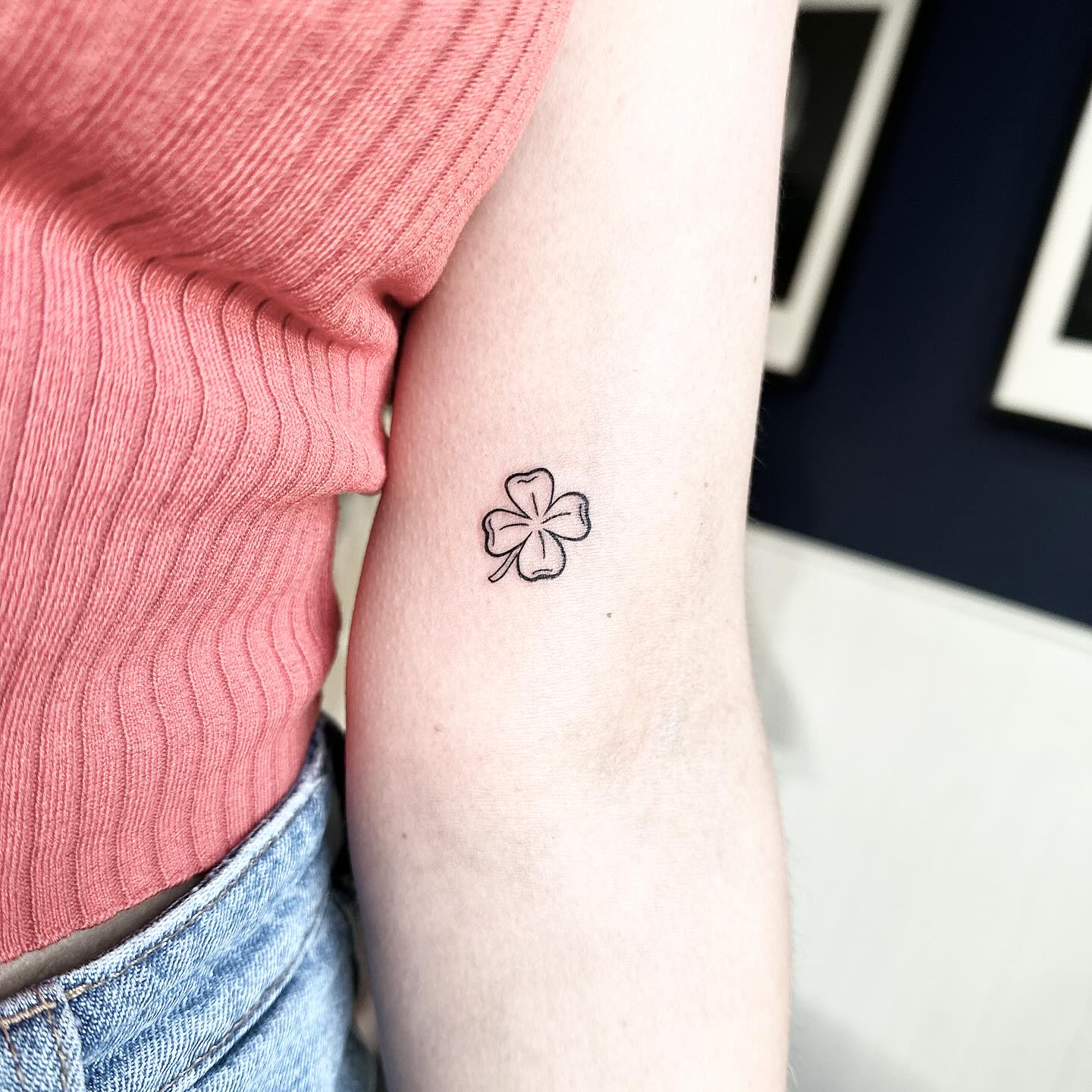 Four leaf clover tattoo by Markings Tattoos Hessle