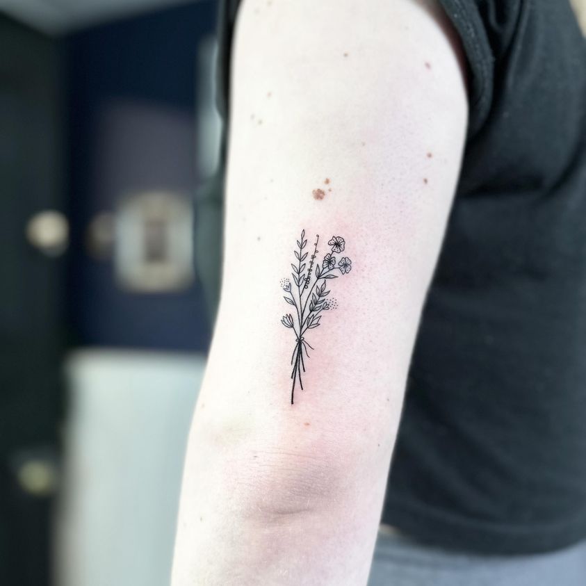 Wild flowers tattoo by Markings Tattoos