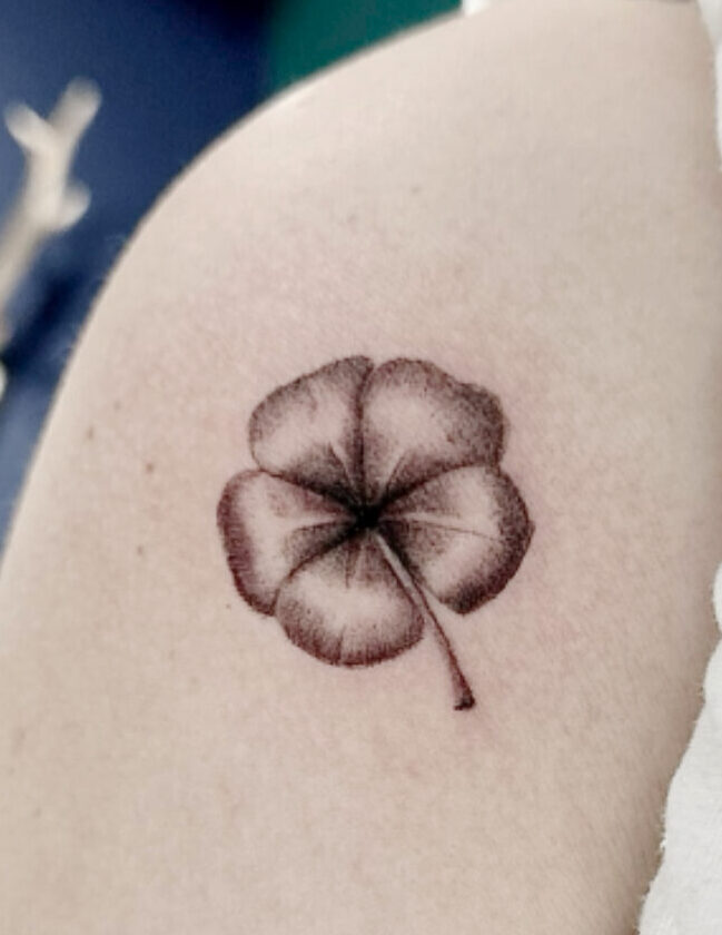Five leaf clover tattoo by Markings Tattoos Hessle