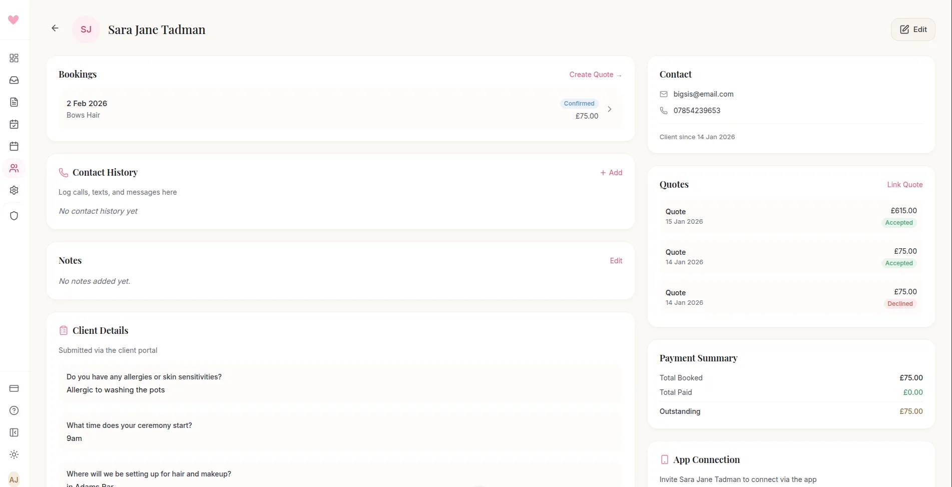 Client information and portal