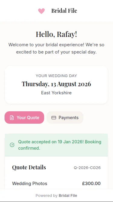 Mobile compatible quotes view